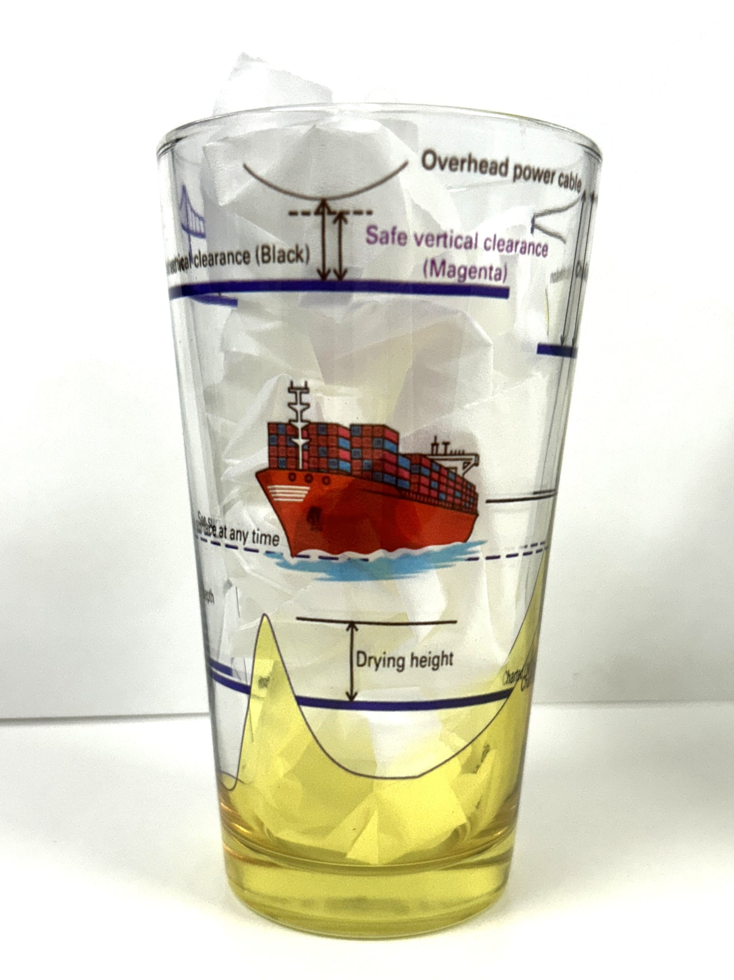 Nautical Beer Pint Glass Set (Pack of 3) – LoadLine, Charted Depth Design & Delta Flag Signal Glasses