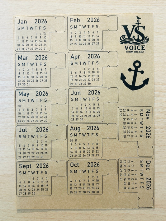 2026 Calendar Sticker Tabs – Journal & Planner Stickers for Easy Monthly Navigation