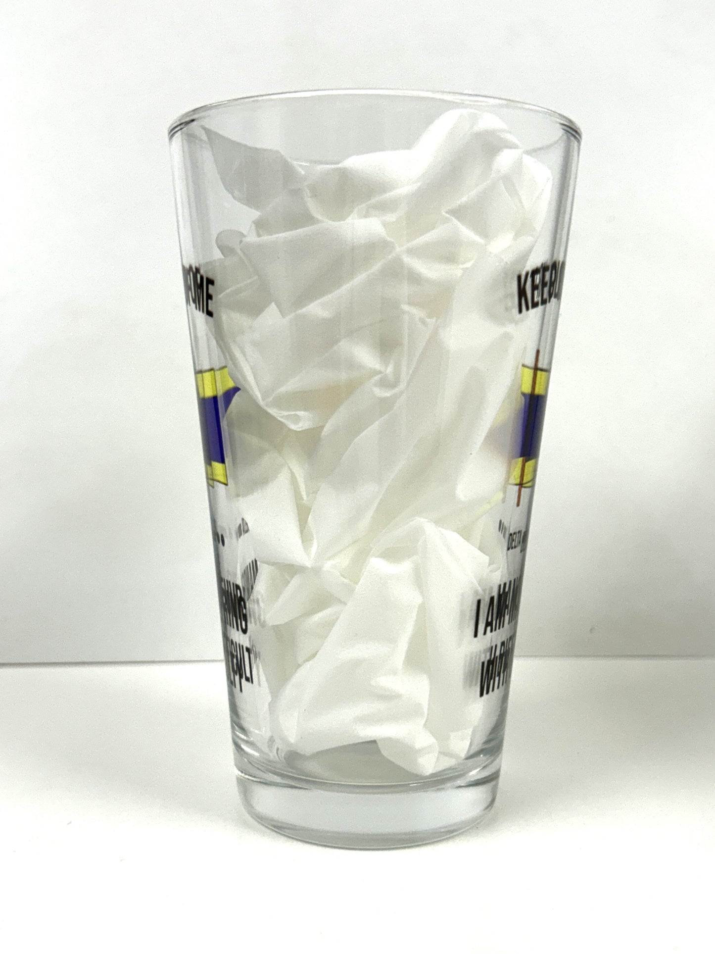 Delta Flag Maritime Pint Glass – I Am Manoeuvring With Difficulty