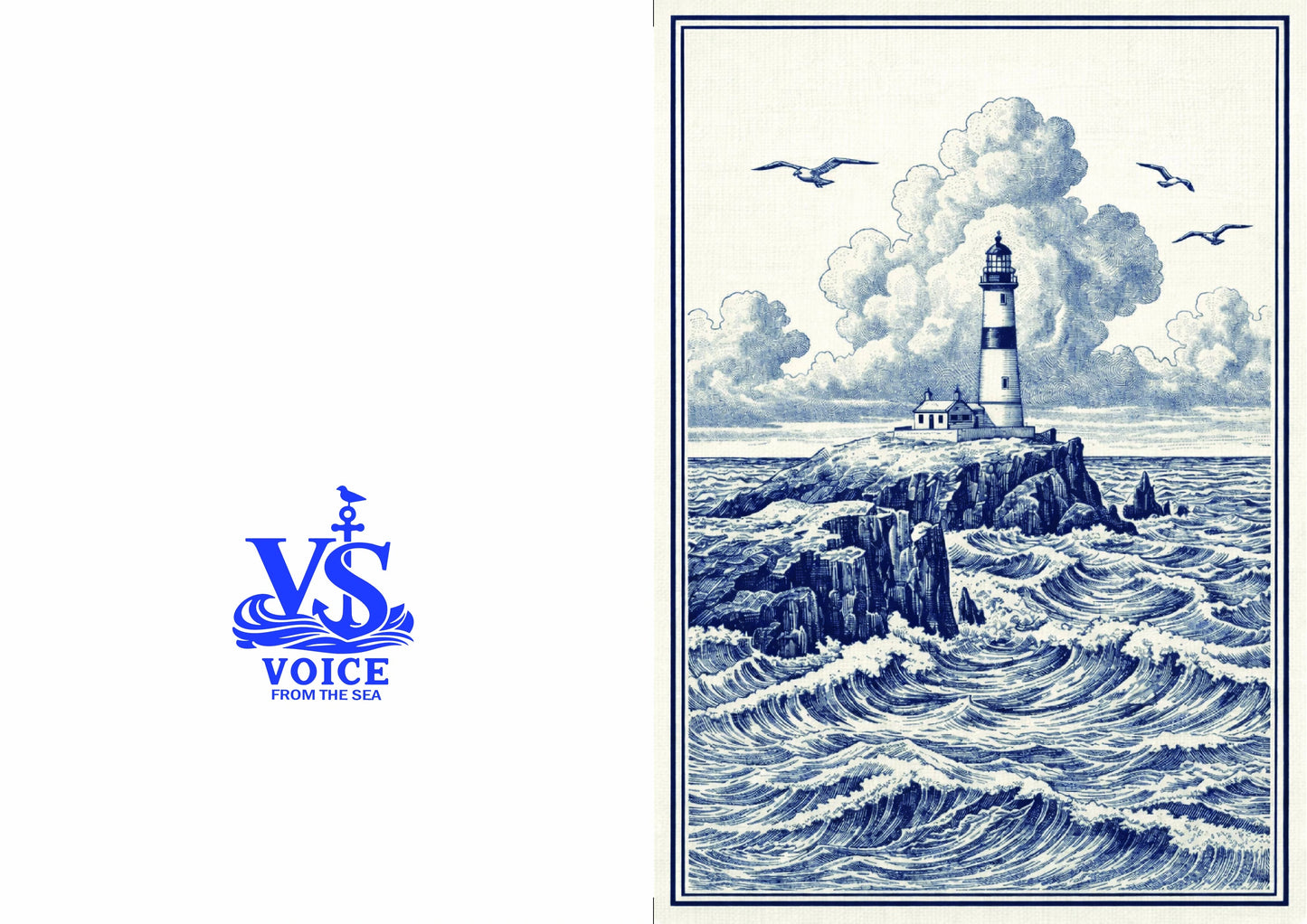 Vintage Lighthouse Nautical Greeting Card for Sailors & Sea Lovers