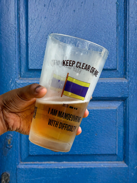 Delta Flag Maritime Pint Glass – I Am Manoeuvring With Difficulty