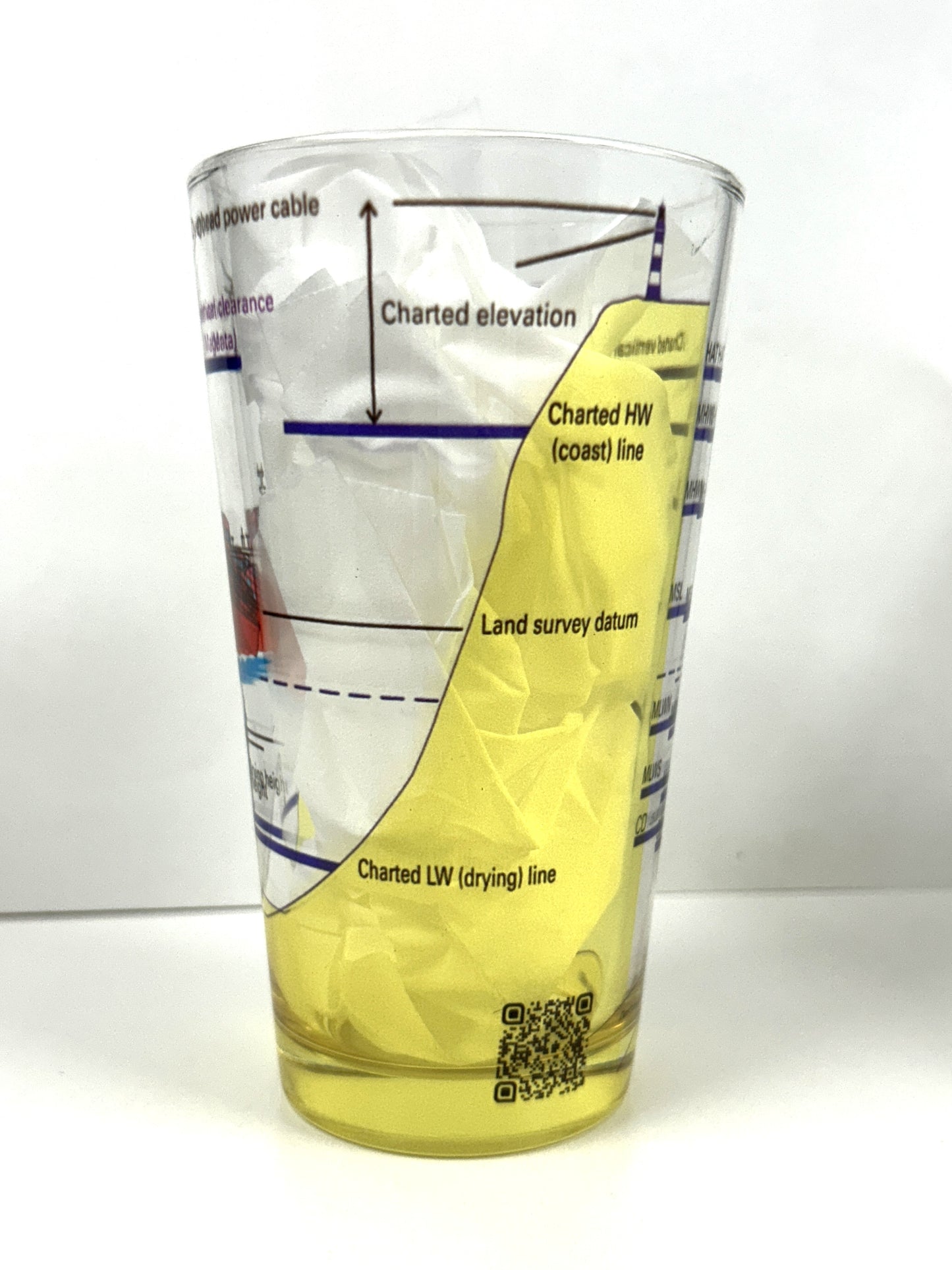 Charted Depth Pint Glass – Nautical Beer Glass for Seafarers