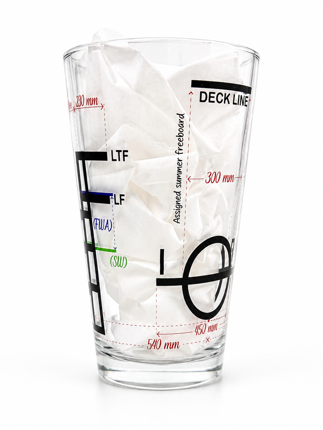 Loadline (Plimsoll Mark) Pint Glass – Maritime Edition