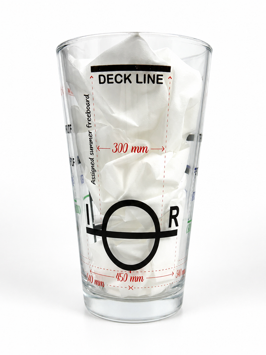 Loadline (Plimsoll Mark) Pint Glass – Maritime Edition