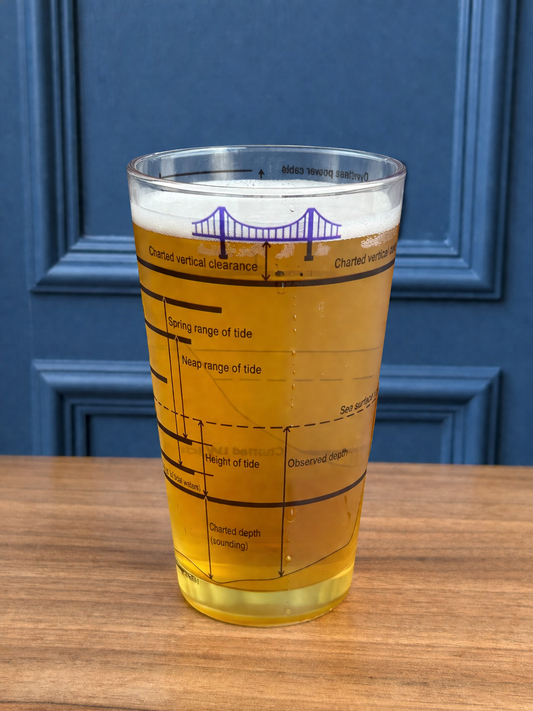 Charted Depth Pint Glass – Nautical Beer Glass for Seafarers