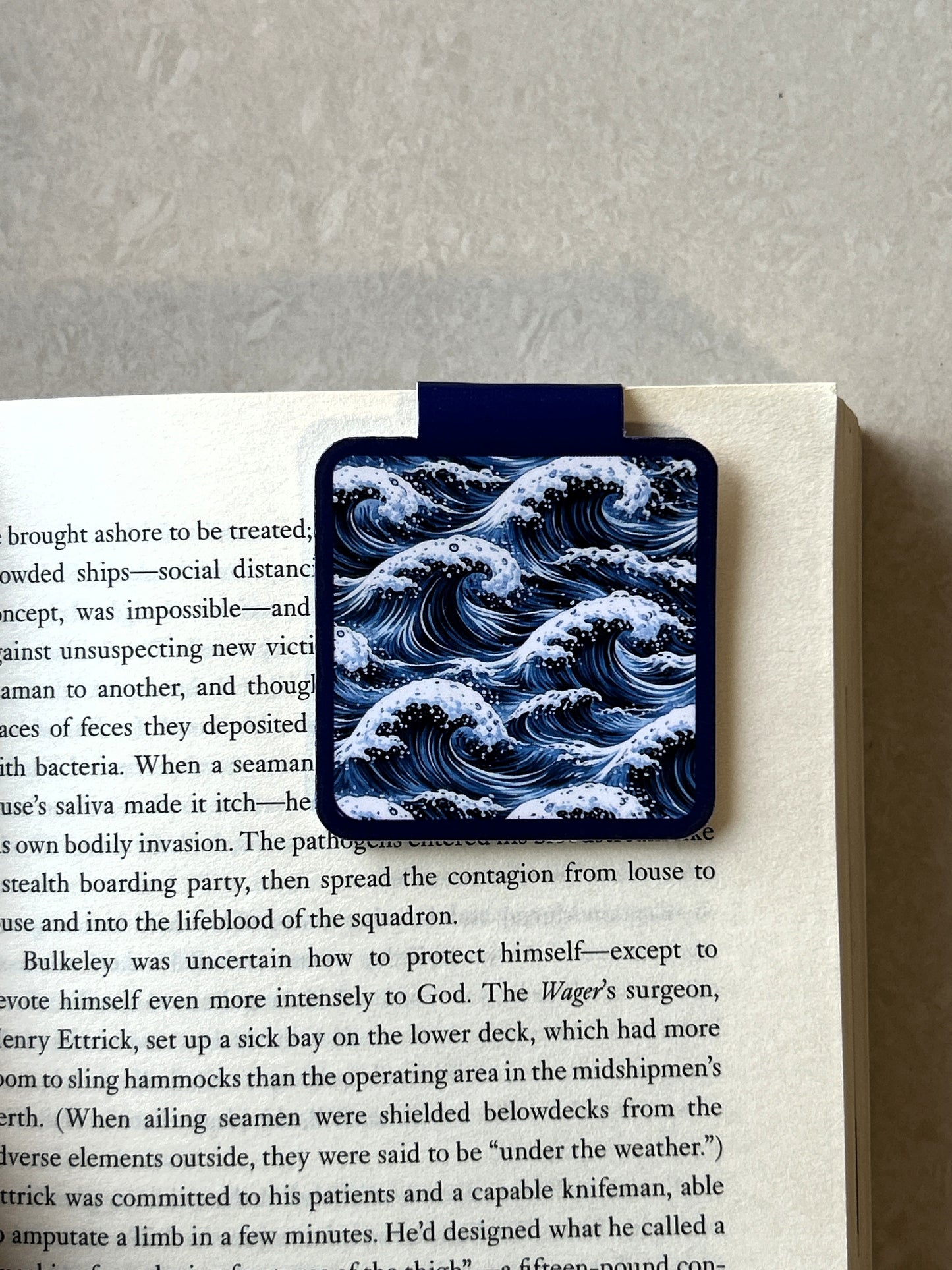 Nautical Waves Magnetic Bookmarks – Set of 4