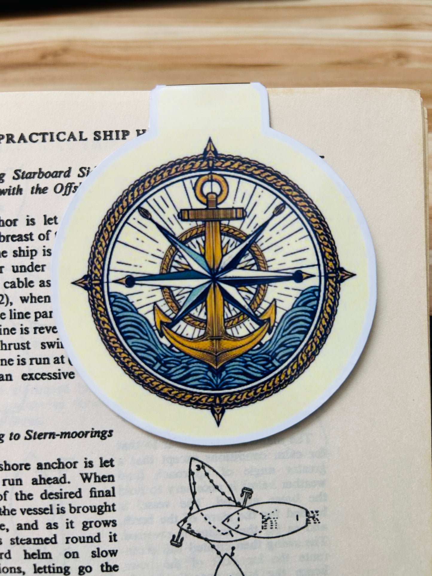 Nautical Magnetic Bookmark Set (3 Pack) – Wave, Lighthouse & Anchor Bookmarks
