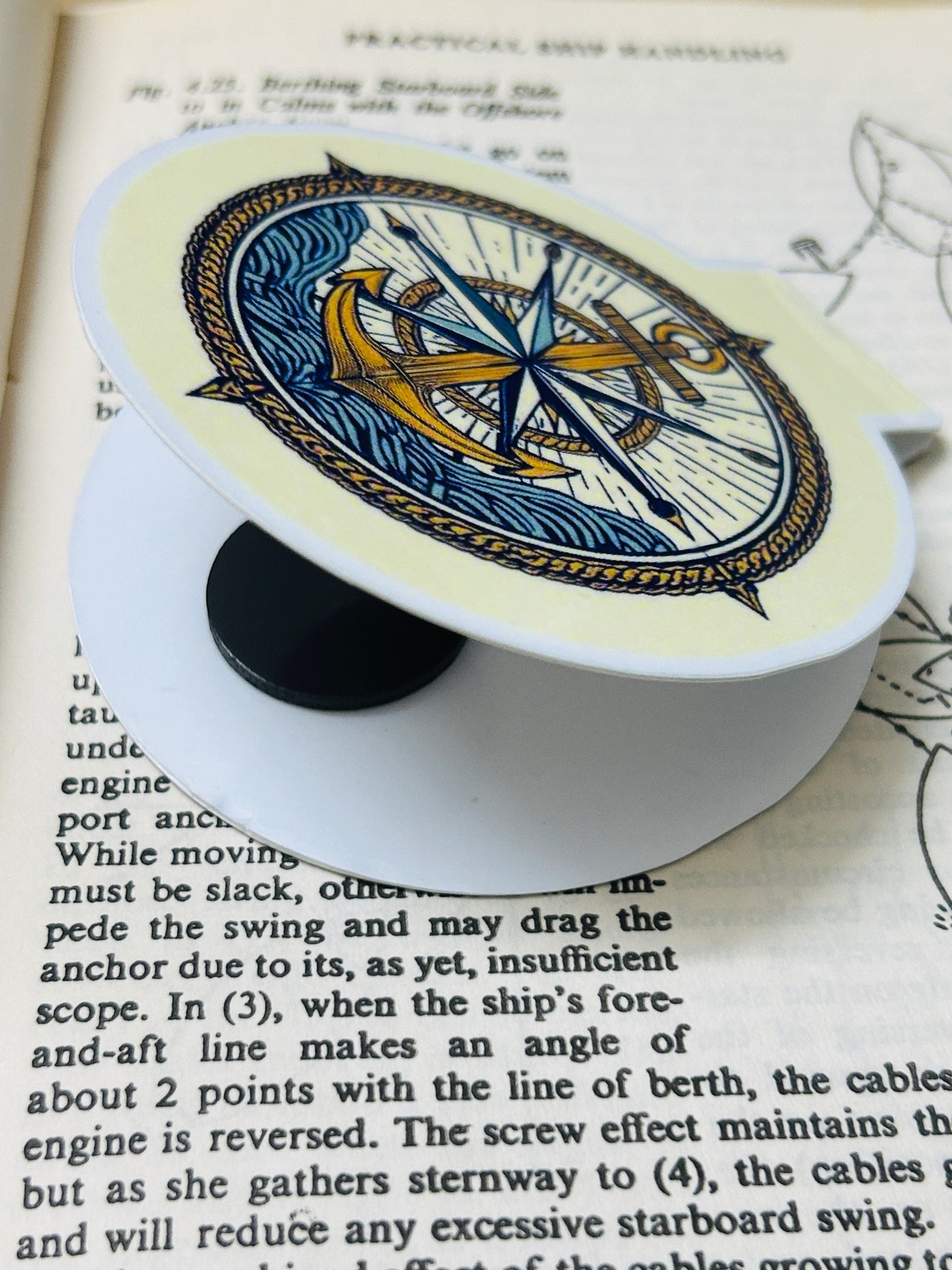 Anchor & Compass Magnetic Bookmark