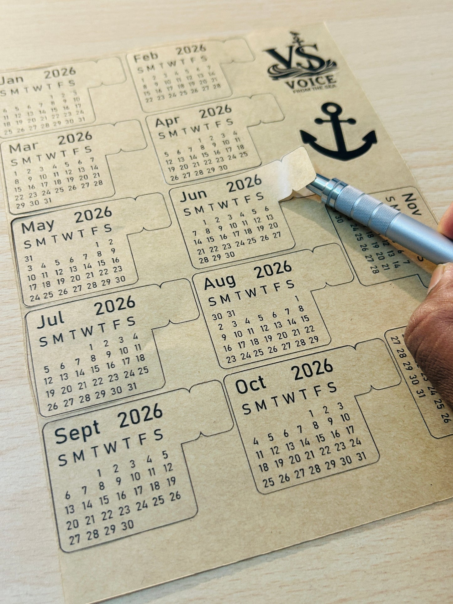2026 Calendar Sticker Tabs – Journal & Planner Stickers for Easy Monthly Navigation