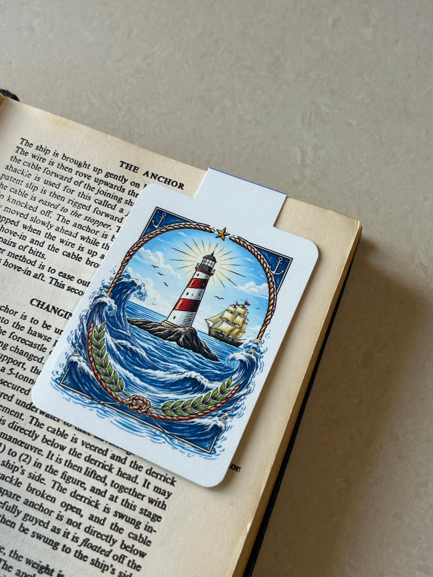 Lighthouse Magnetic Bookmark – Nautical Bookmark for Readers, Journals & Gif