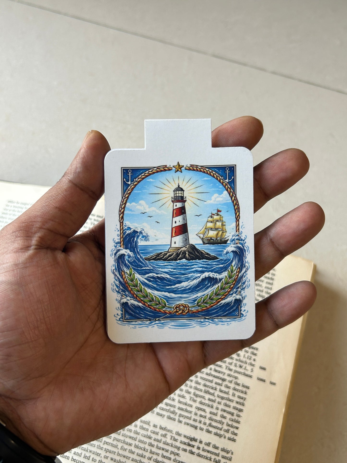 Lighthouse Magnetic Bookmark – Nautical Bookmark for Readers, Journals & Gif