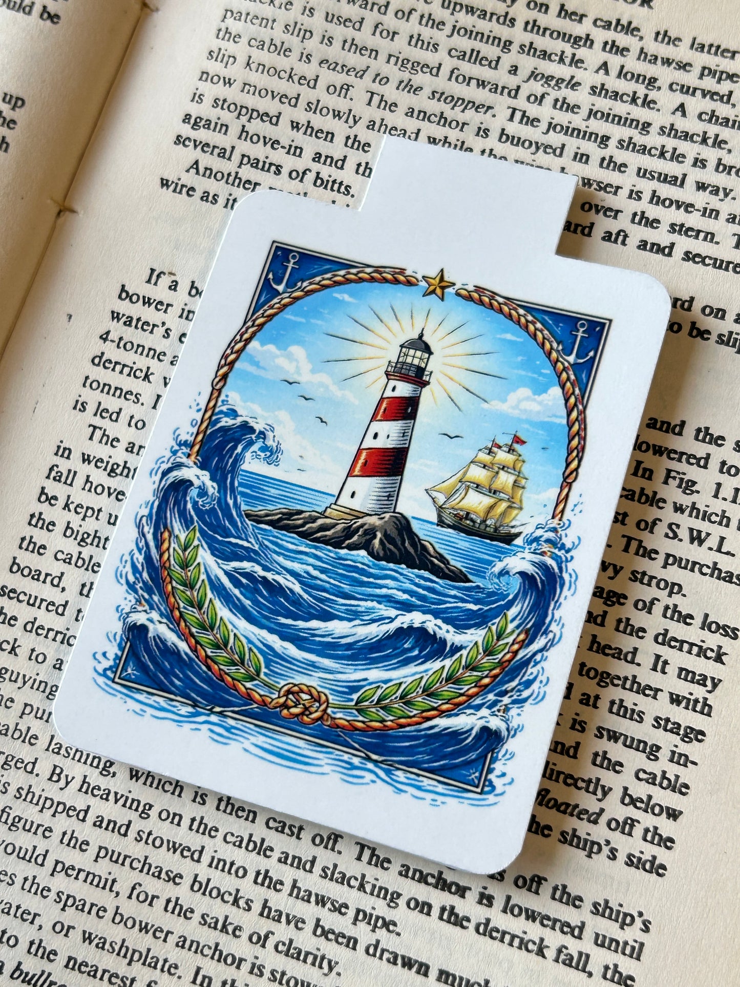 Nautical Magnetic Bookmark Set (3 Pack) – Wave, Lighthouse & Anchor Bookmarks