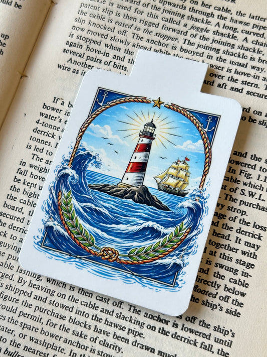 Lighthouse Magnetic Bookmark – Nautical Bookmark for Readers, Journals & Gif