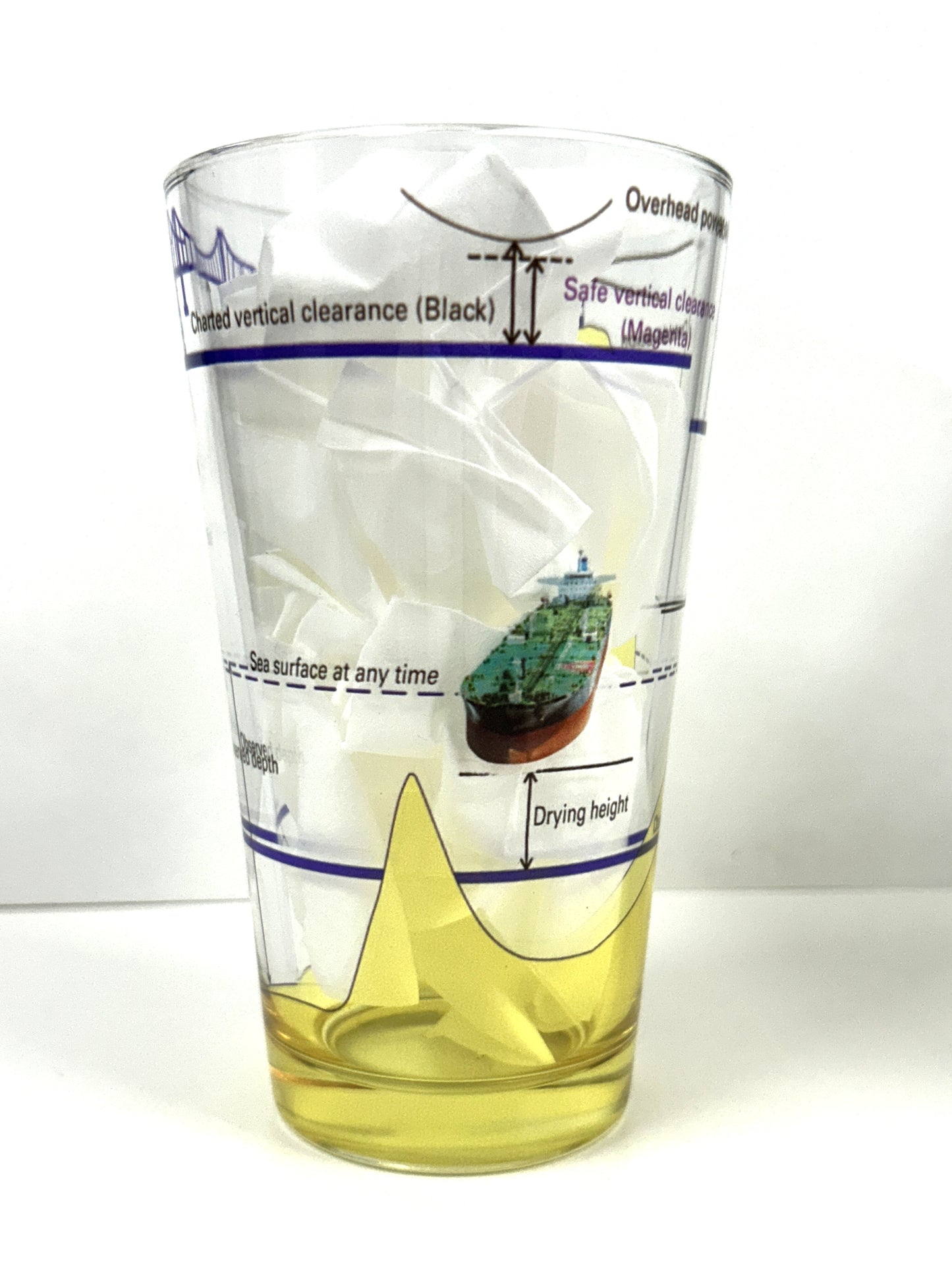 Charted Depth Pint Glass – Nautical Beer Glass for Seafarers