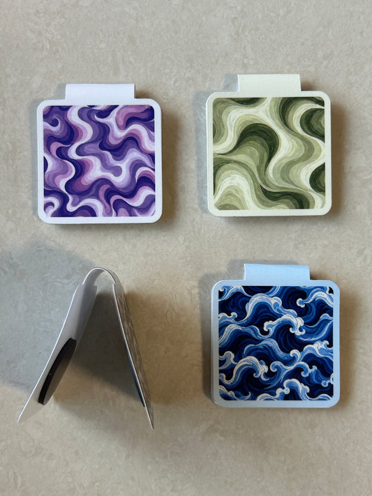 Nautical Waves Magnetic Bookmarks – Set of 4