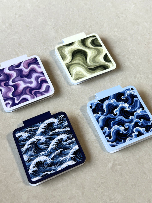 Nautical Waves Magnetic Bookmarks – Set of 4