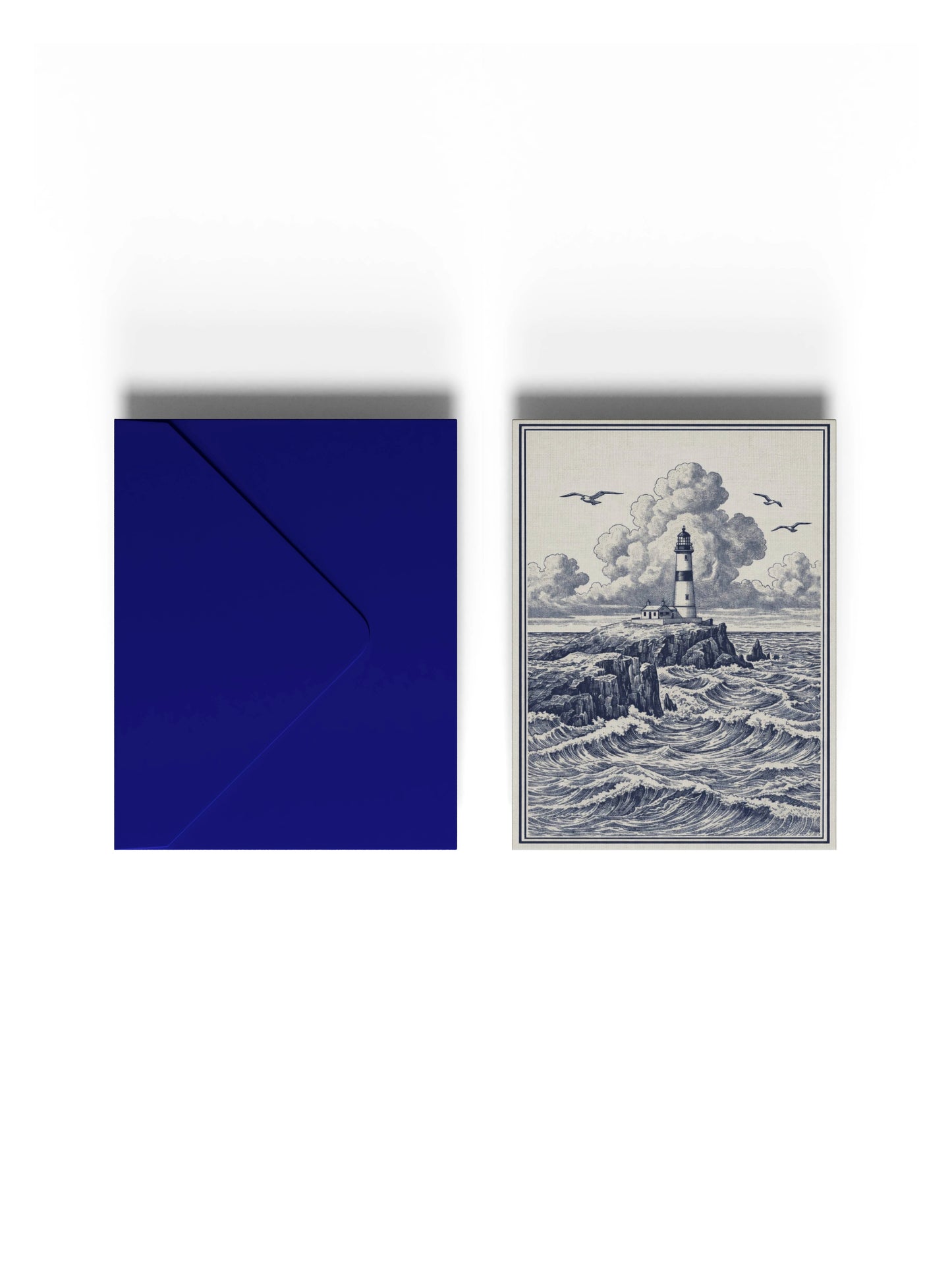 Vintage Lighthouse Nautical Greeting Card for Sailors & Sea Lovers