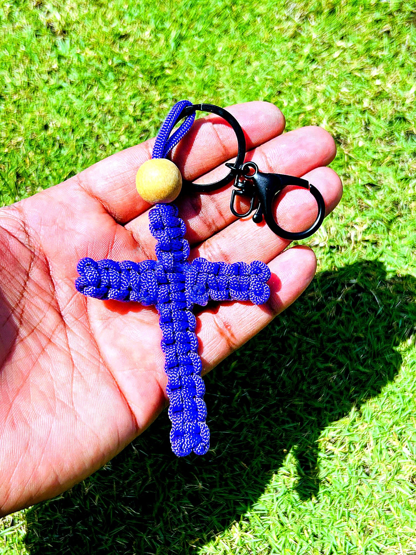 Handmade Cross Keychain – Paracord Christian Keyring | Faith Gift | Made in India