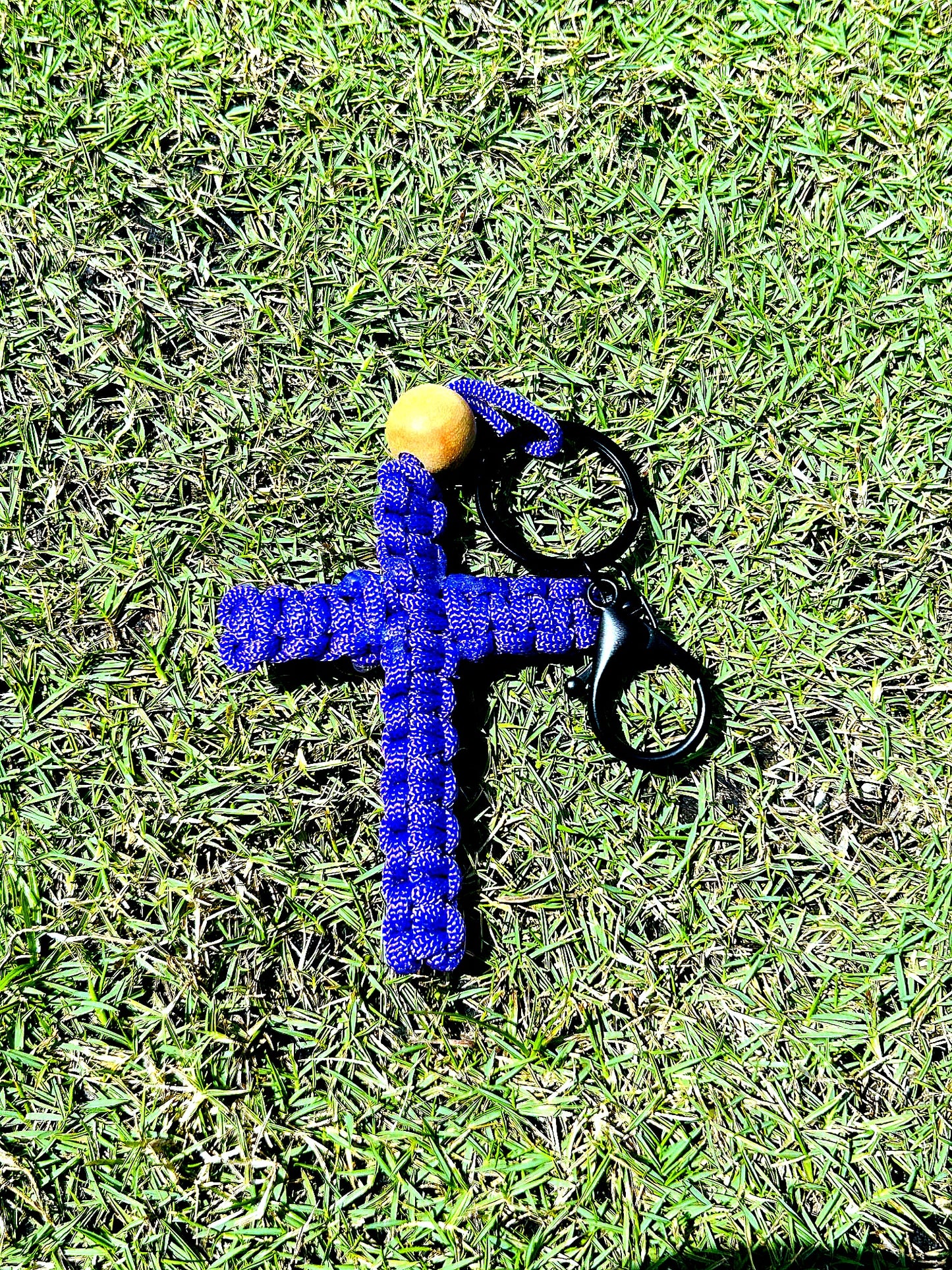 Handmade Cross Keychain – Paracord Christian Keyring | Faith Gift | Made in India